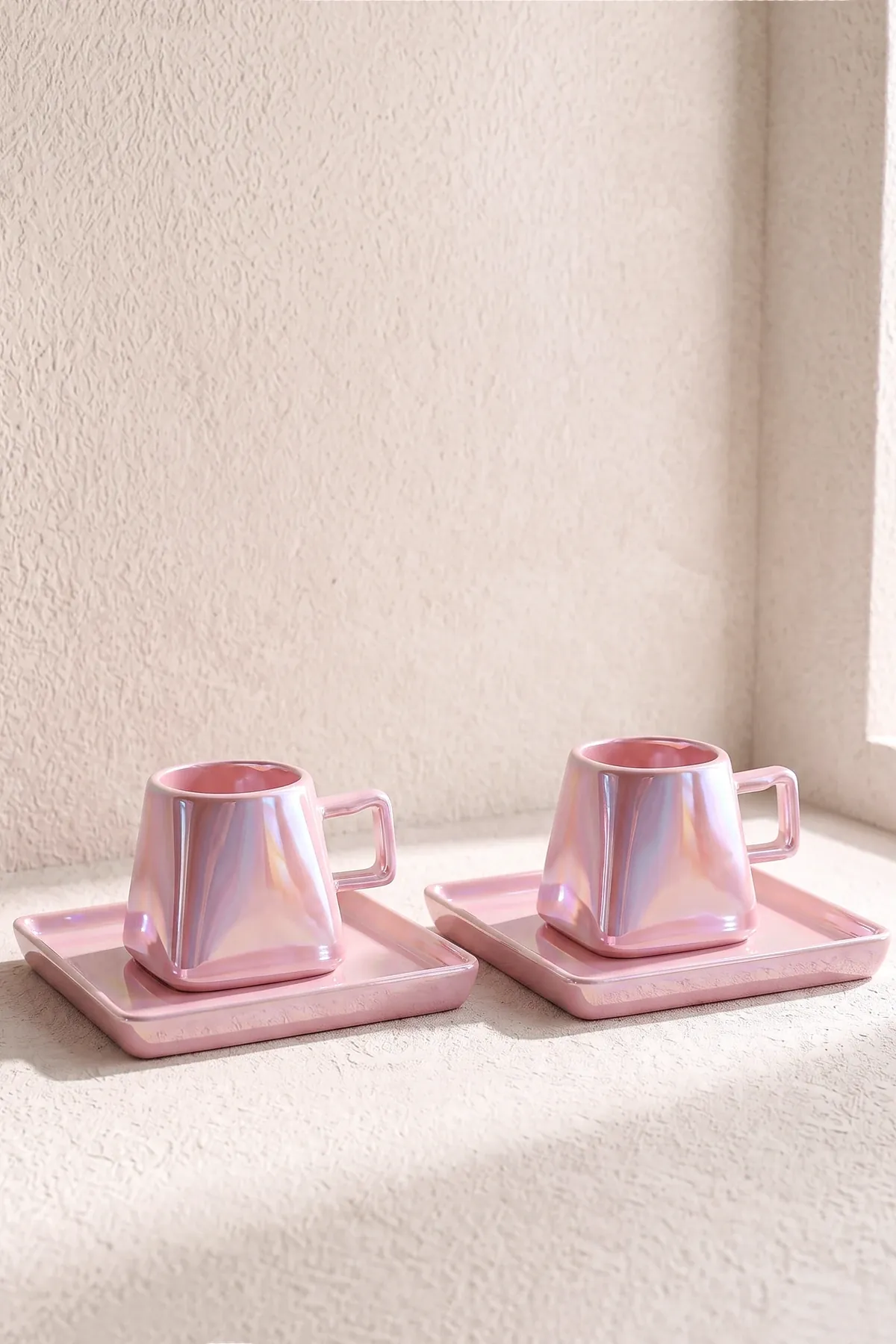 Pinks Porselen 2 Kişilik Kahve Fincanı Takımı