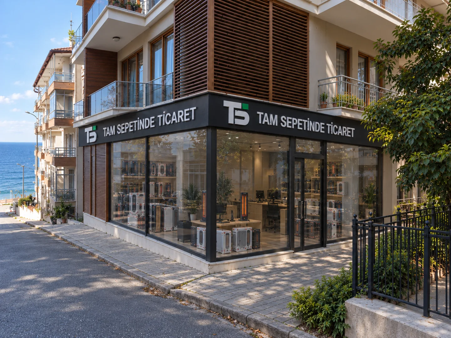TamSepetinde Ticaret'in Çınarcık, Yalova'daki mağazasının cadde görünümü